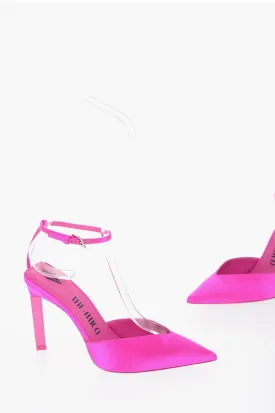 The Attico Satin PERINE Ankle-Strap Pumps Heel