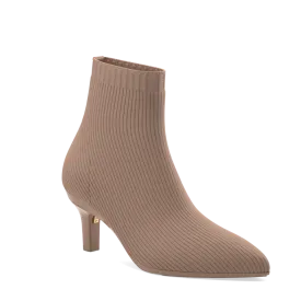 The Bootie - Latte Knit   Stiletto Heel Kit 3 Latte