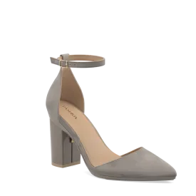The D'Orsay - Storm Suede   Block Heel Kit 4 Storm - FINAL SALE