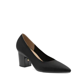 The Pump - Coal Knit   Block Heel Kit 3 Coal