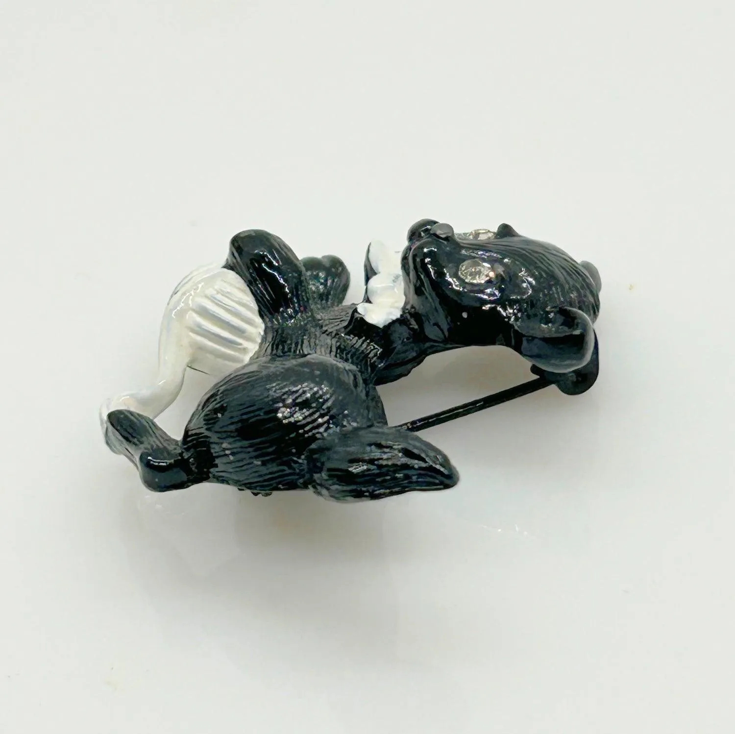 Vintage Gerry's Black Kitten with a Ball of Yarn Brooch