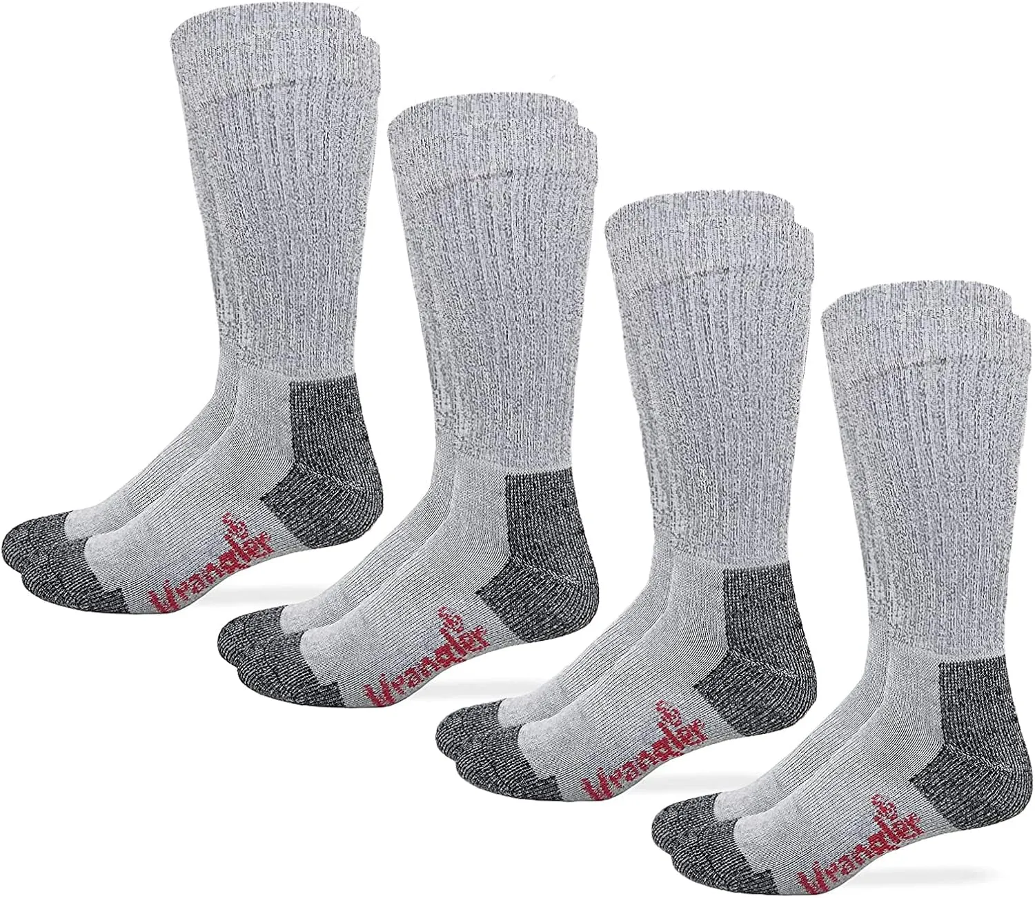 Wrangler Men's Riggs Workwear Over The Calf Work Boot Socks 4 Pair Pack