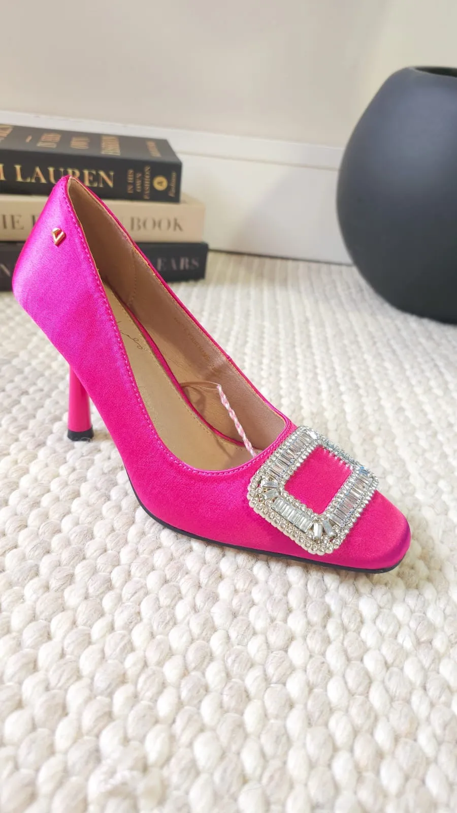Write Your Name Heel- Techno Pink